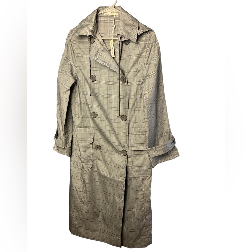 MAX STUDIO LONDON Full Length Hooded Lightweight Trench Coat Women’s Siz…​​
